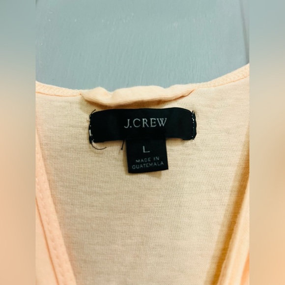 J. Crew Womens L Sleeveless Tiered Cotton Maxi Midi Dress Pastel peach color - Picture 8 of 9